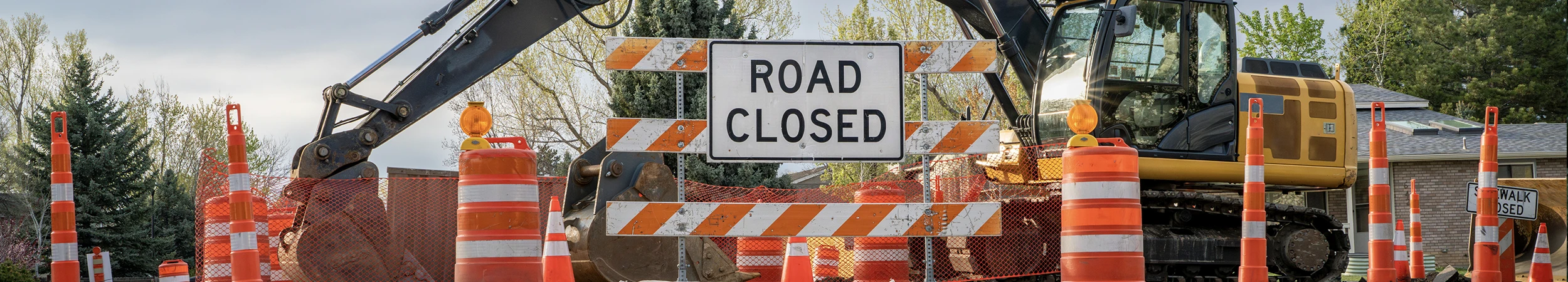 closed road construction site